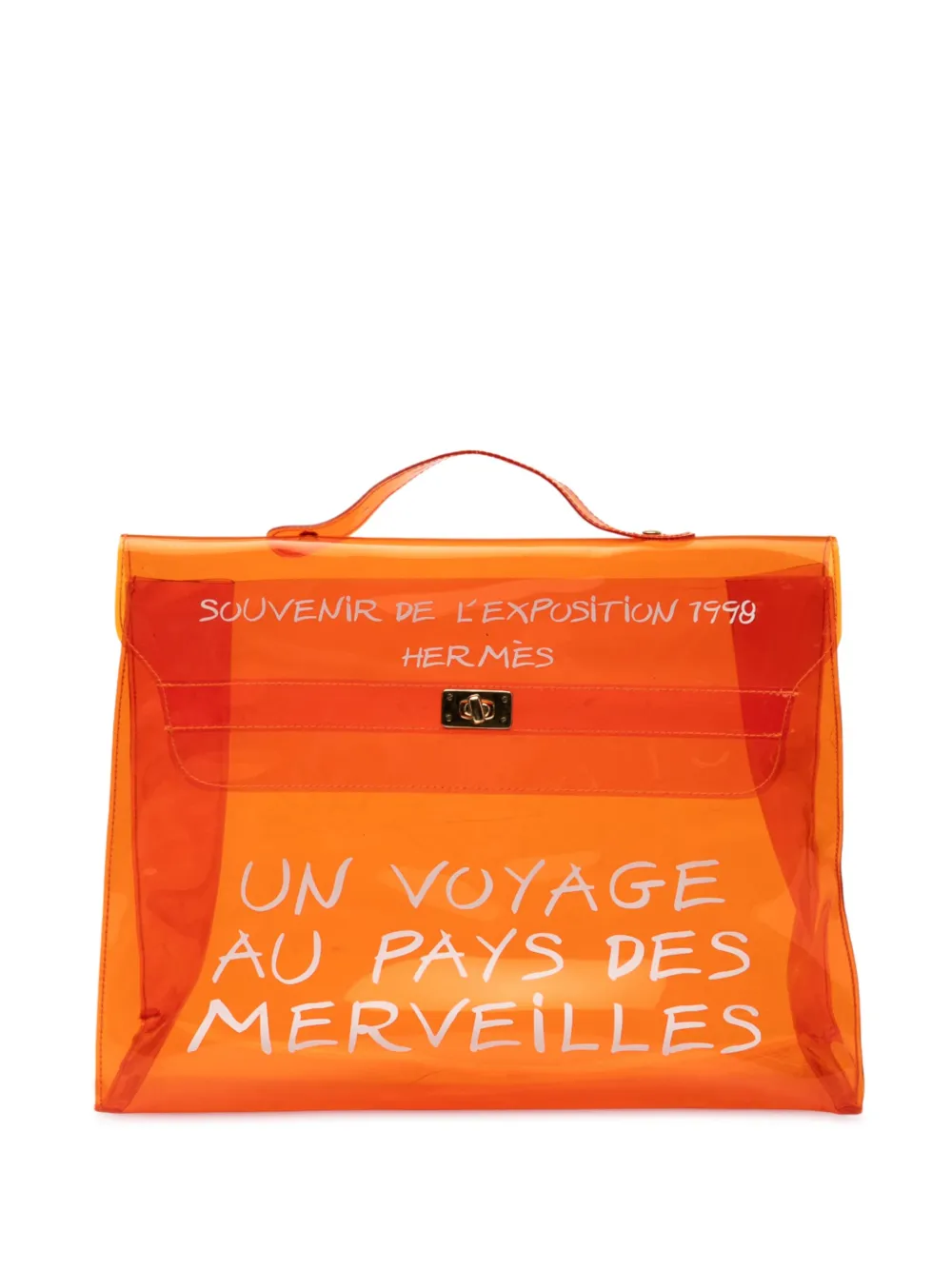 Hermès Pre-Owned 1998 ビニール Souvenir De L'Exposition ケリー ハンドバッグ - オレンジ