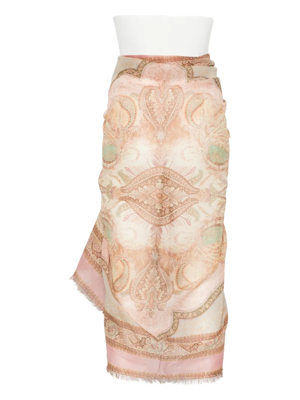 Zimmermann Printed Cotton Pareo In Neutral