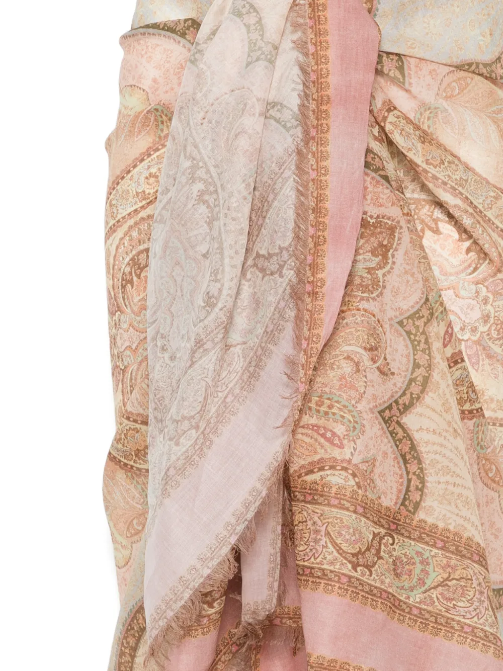 Zimmermann Printed Cotton Pareo In Neutral