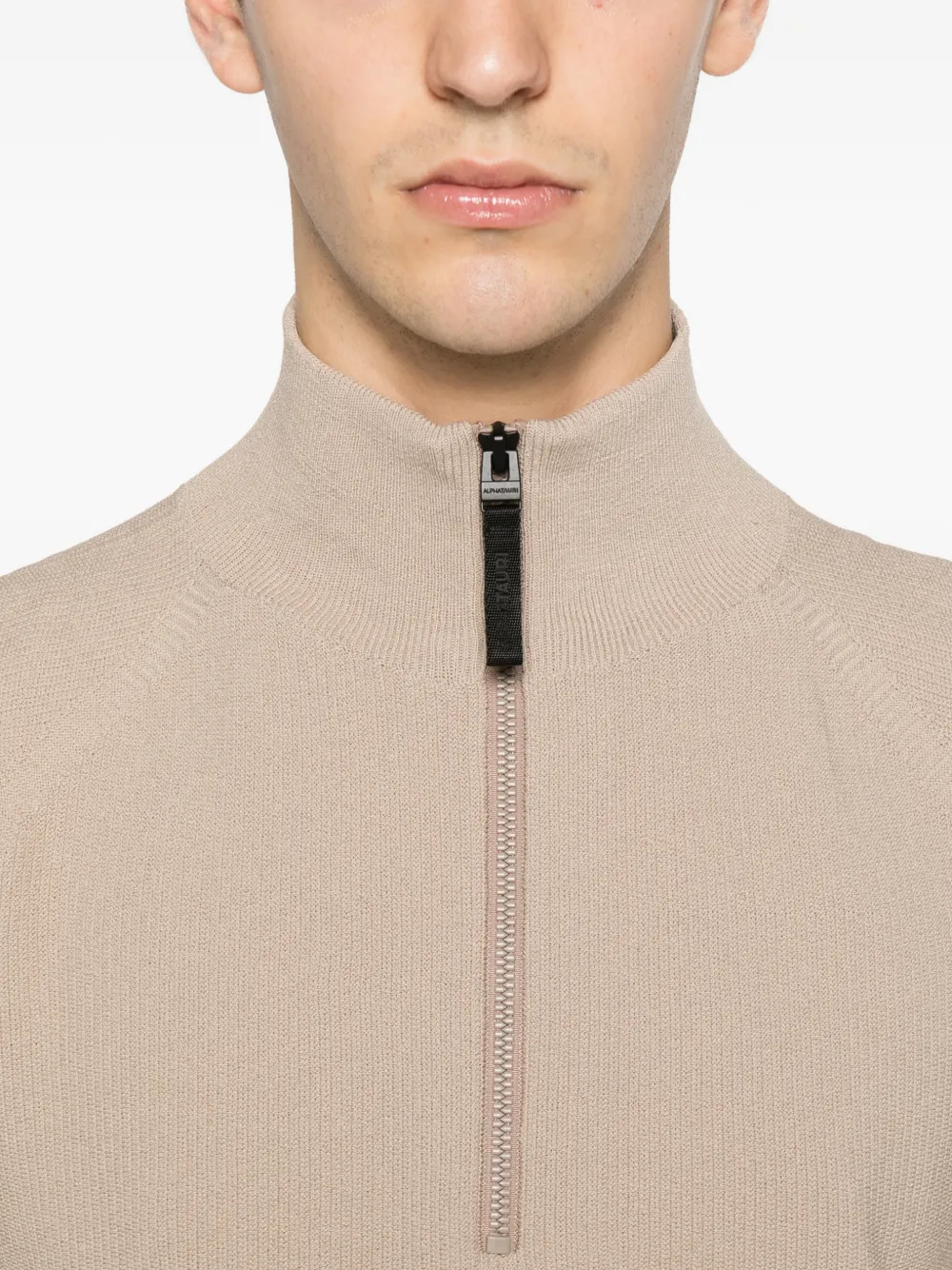 Alphatauri Frost Half-zip Sweater In Neutral