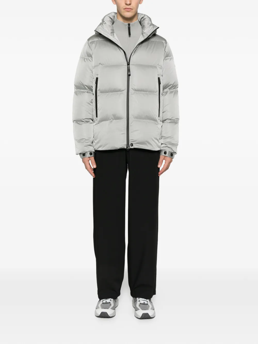 Alphatauri half-zip high-neck sweater - Grijs