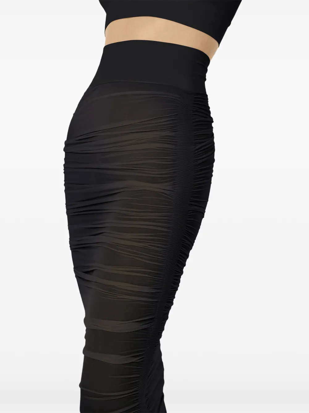 Wolford Gedrapeerde midi-rok Zwart