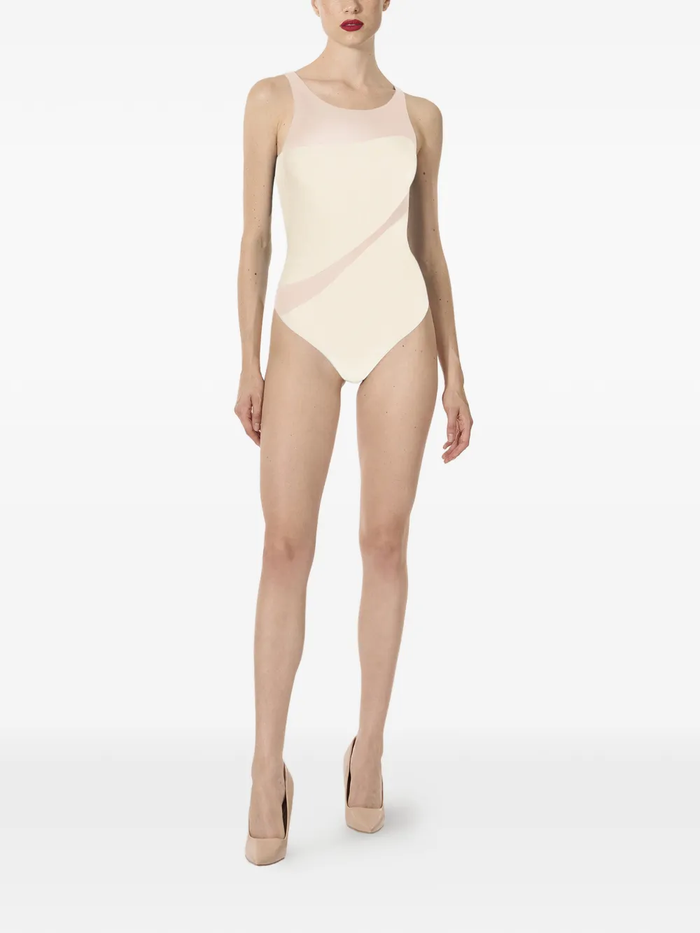 Wolford Mouwloze body Beige