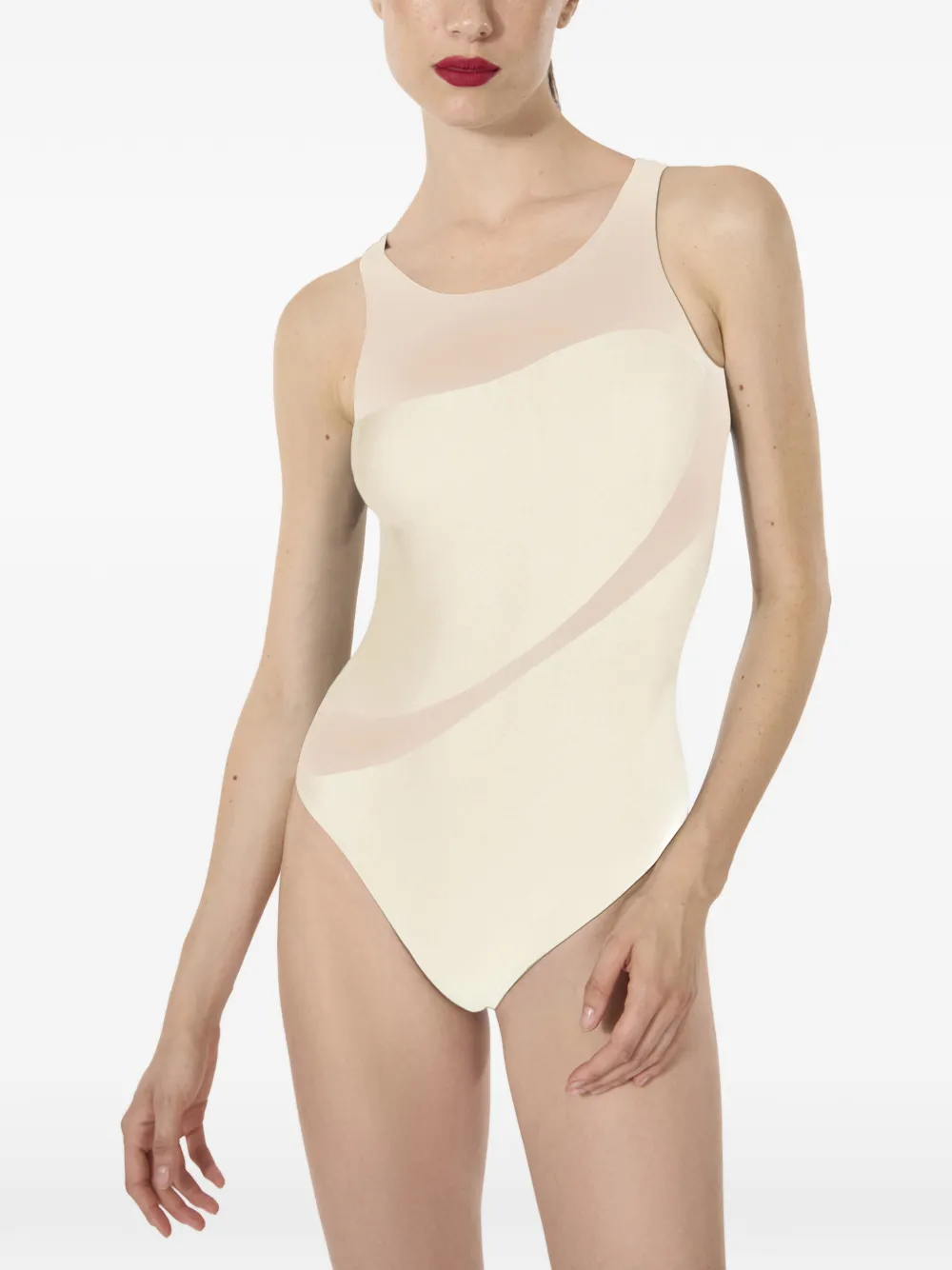 Wolford Mouwloze body Beige