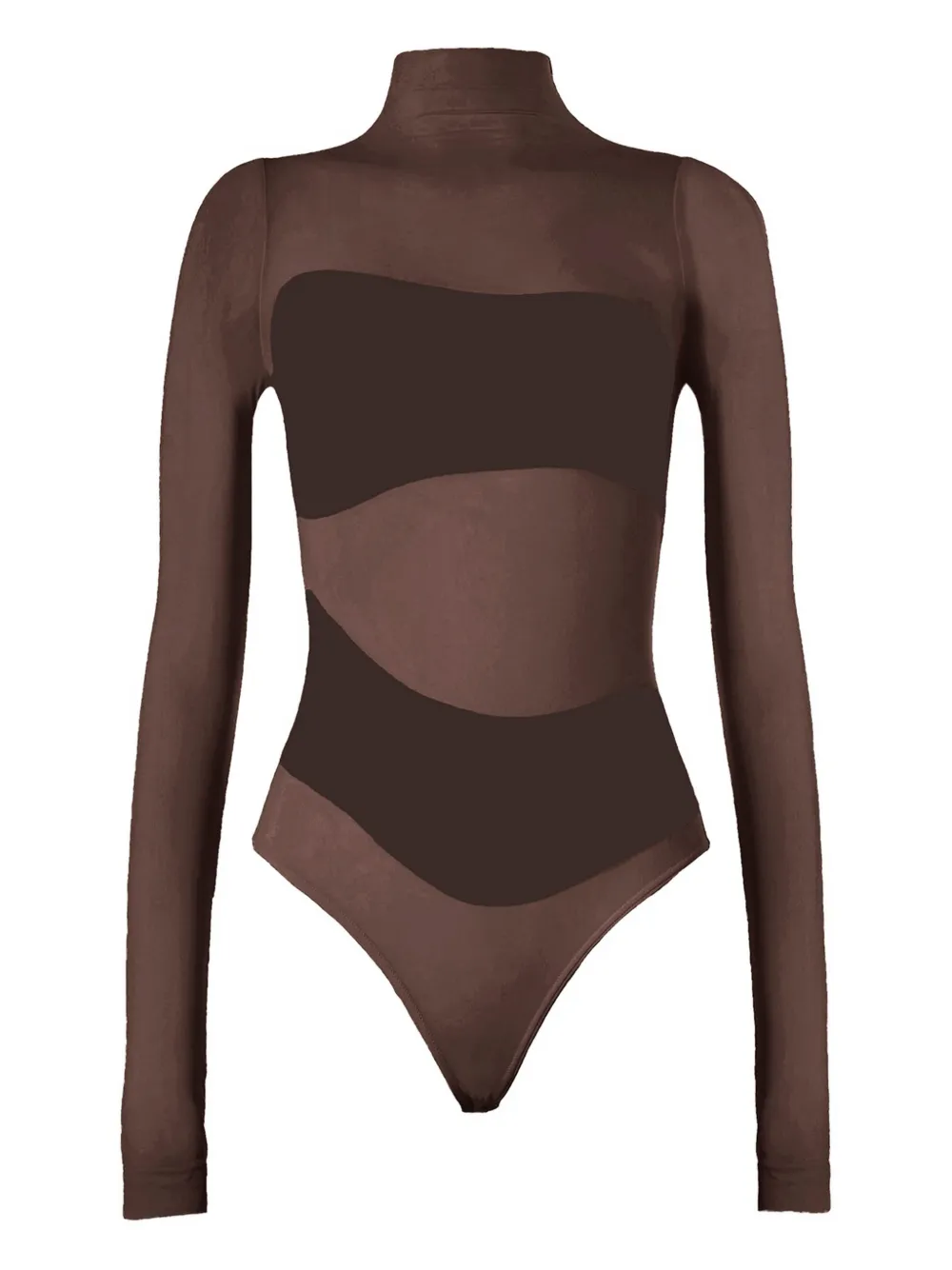 Wolford Body a maniche lunghe - Marrone