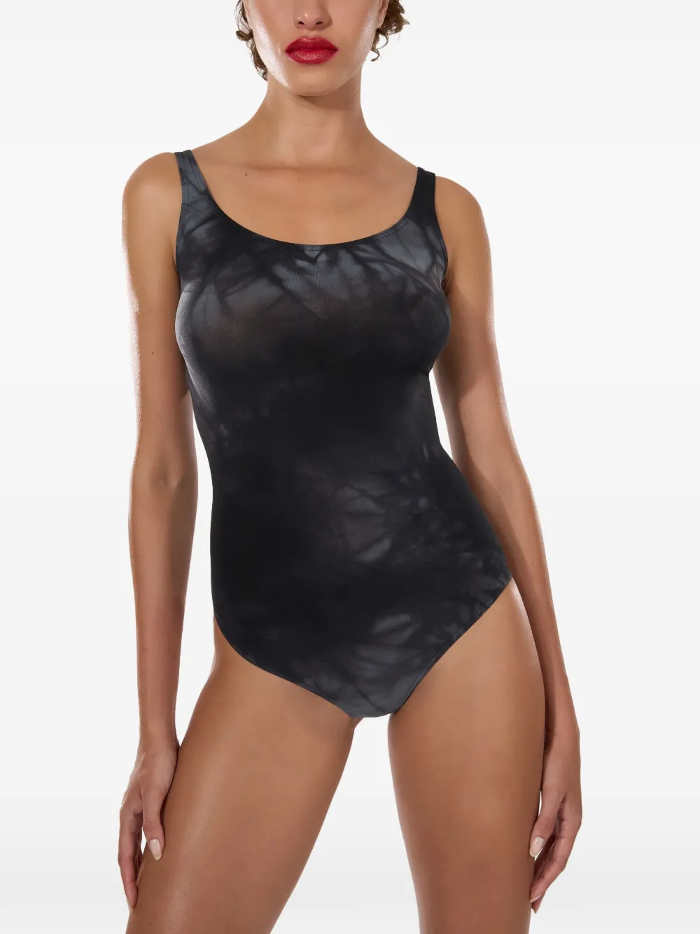 Wolford Body met tie-dye print Grijs