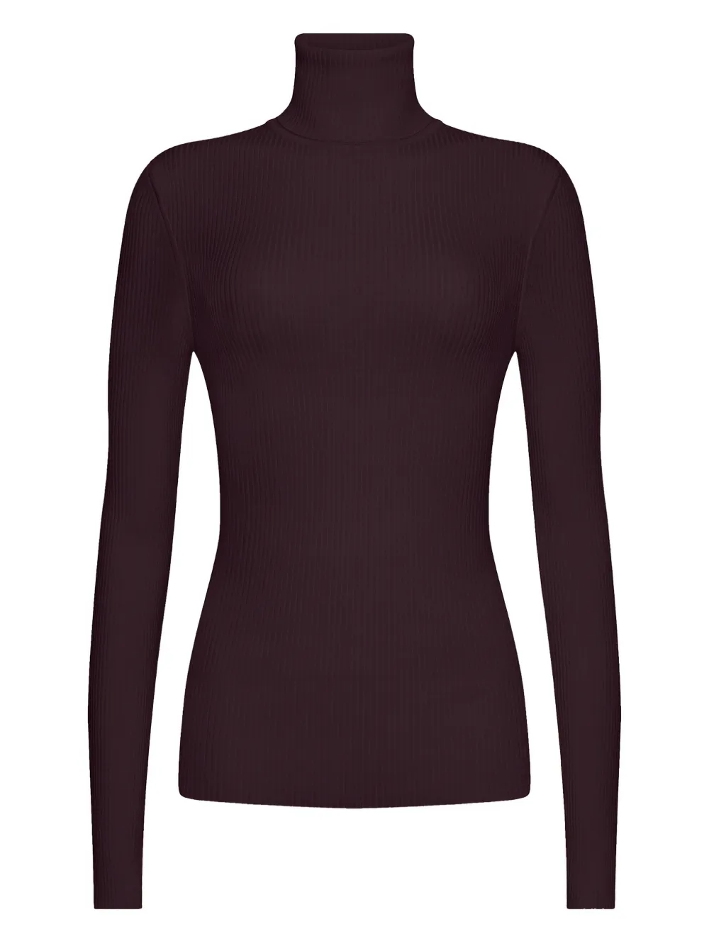 Wolford Maglione a coste con collo alto - Viola