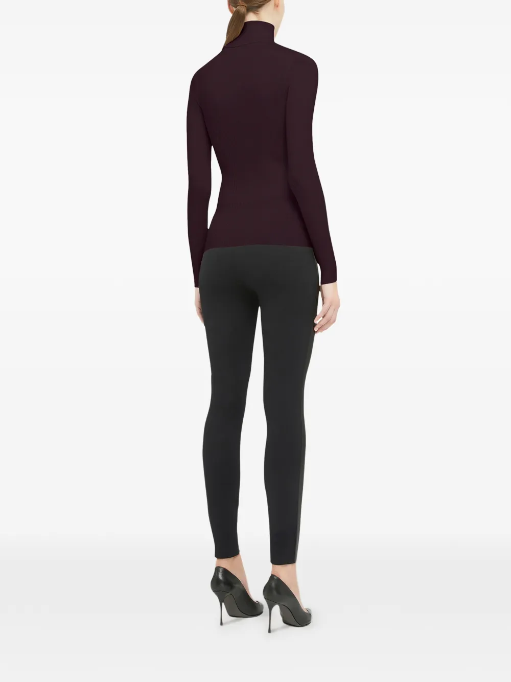  Wolford Ribbed Turtleneck Sweater - Purple 
