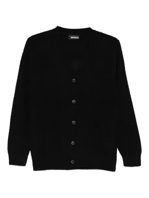 IMPERIAL button-fastening textured cardigan