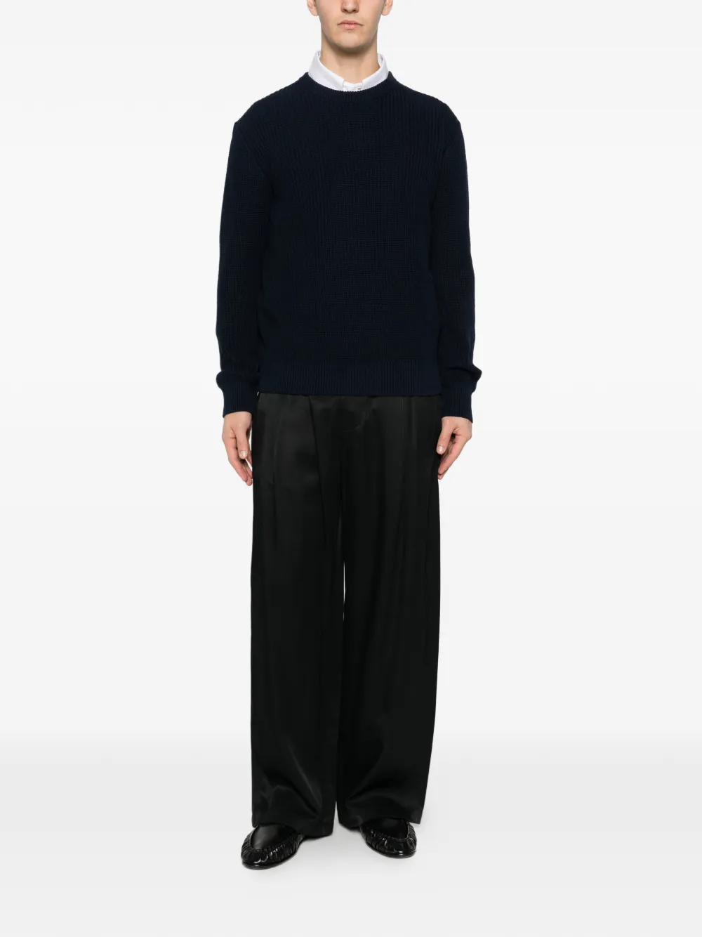 IMPERIAL ribbed crew-neck sweater - Blauw