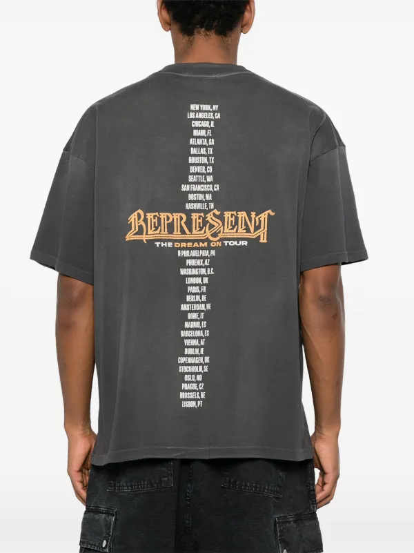 洋楽 TE: What You Represent? Represent Camiseta Com Estampa | Cinza | FARFETCH BR