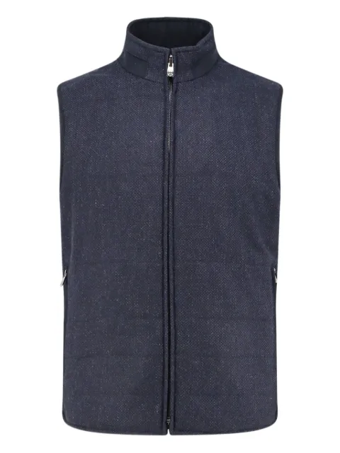 Corneliani zip sleeveless jacket