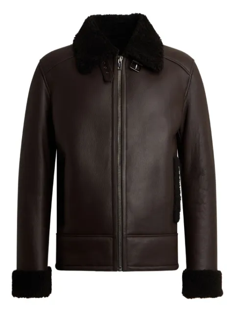 Bally shearling-trim leather jacket