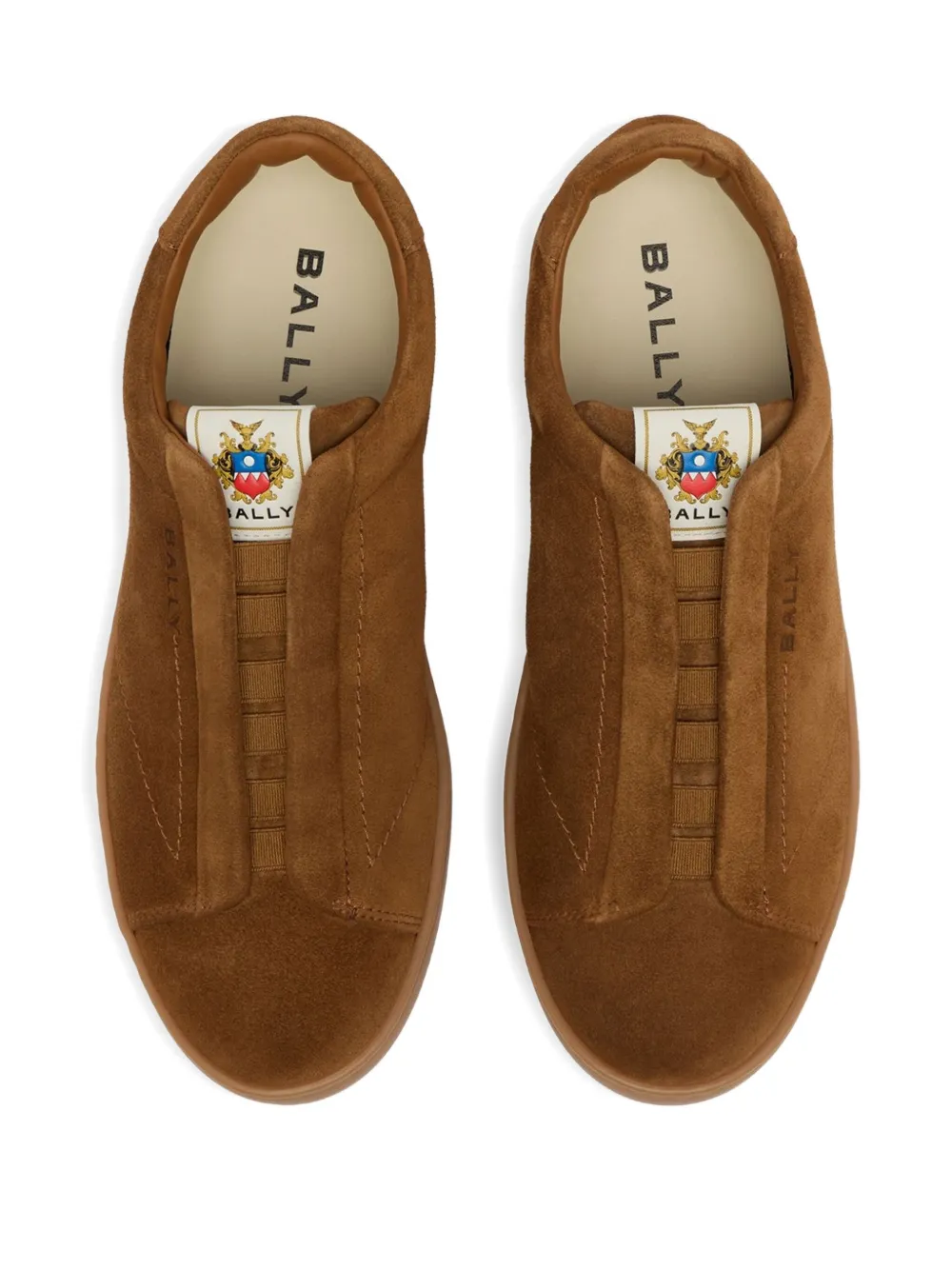 Bally Retro Crest Suede Sneakers In Brown