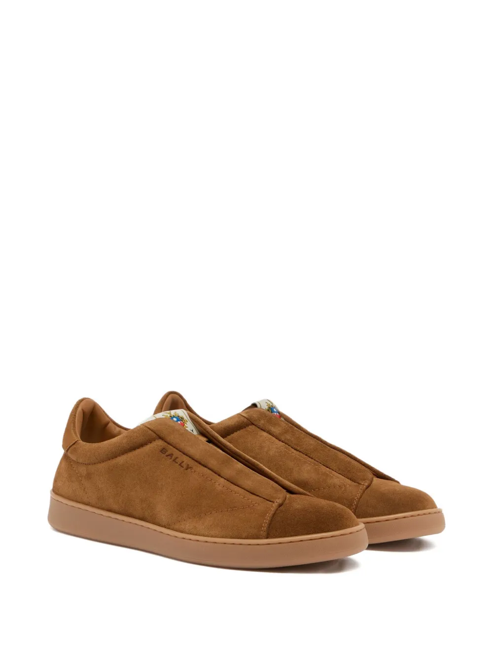 Bally Retro Crest Suede Sneakers In Brown