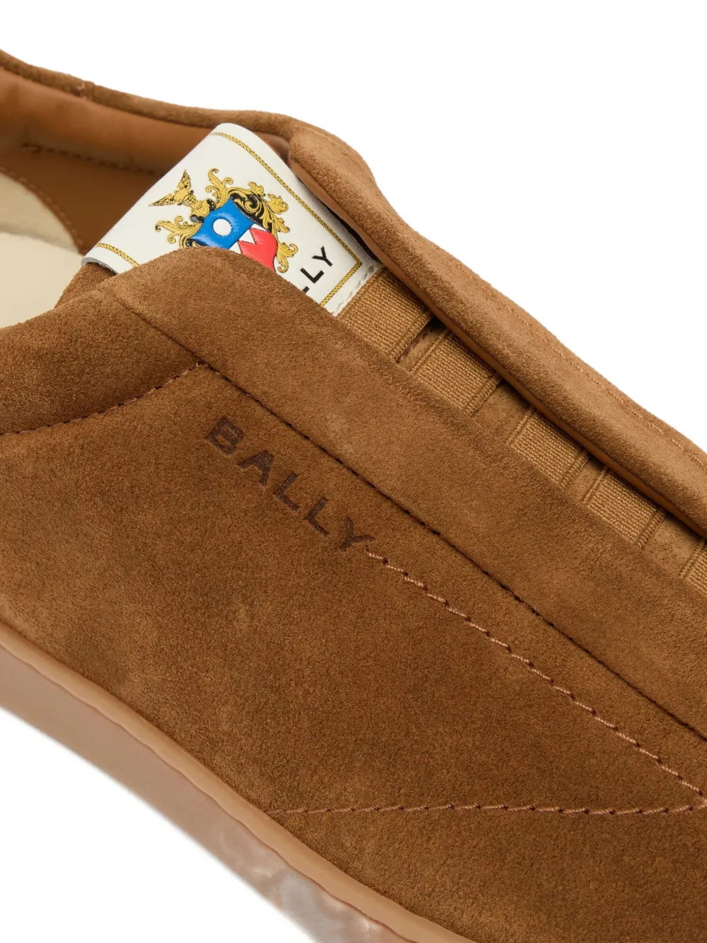 Bally Retro Crest Suede Sneakers In Brown
