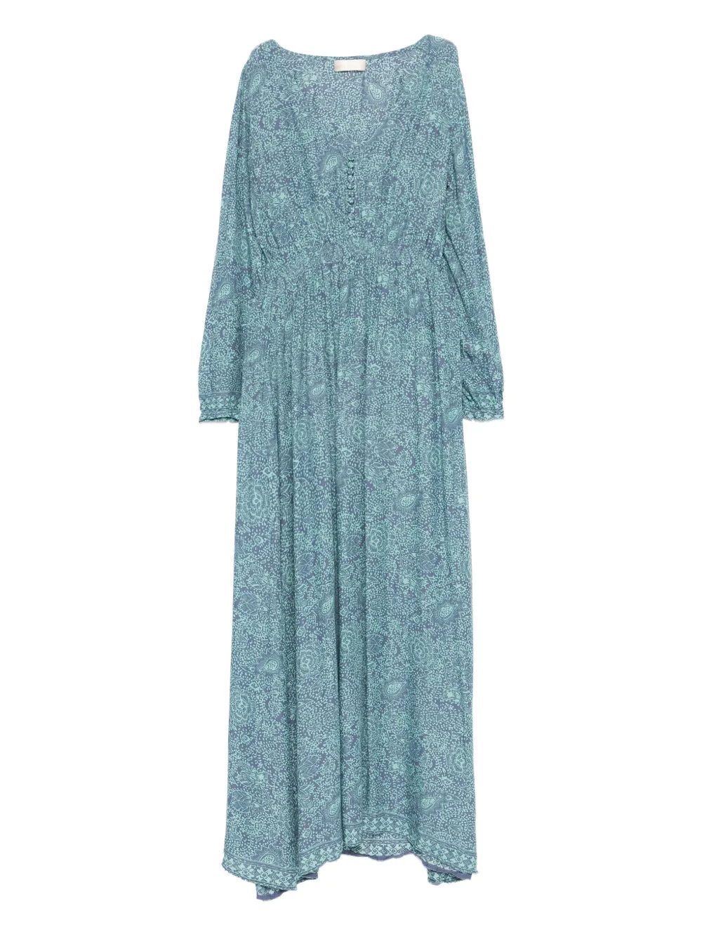 Natalie Martin buttoned printed shangri dress - ブルー Natalie Martin buttoned printed shangri dress - ブルー