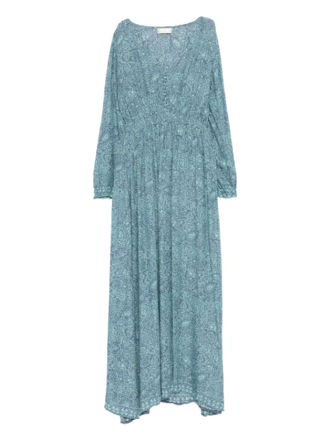 Natalie Martin buttoned printed shangri dress