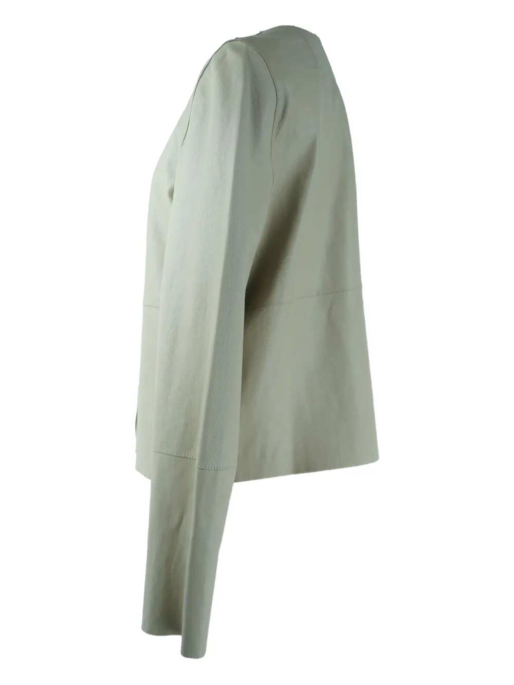 YVES SALOMON Pre-owned Button-fastening Leather Jacket In Neutral