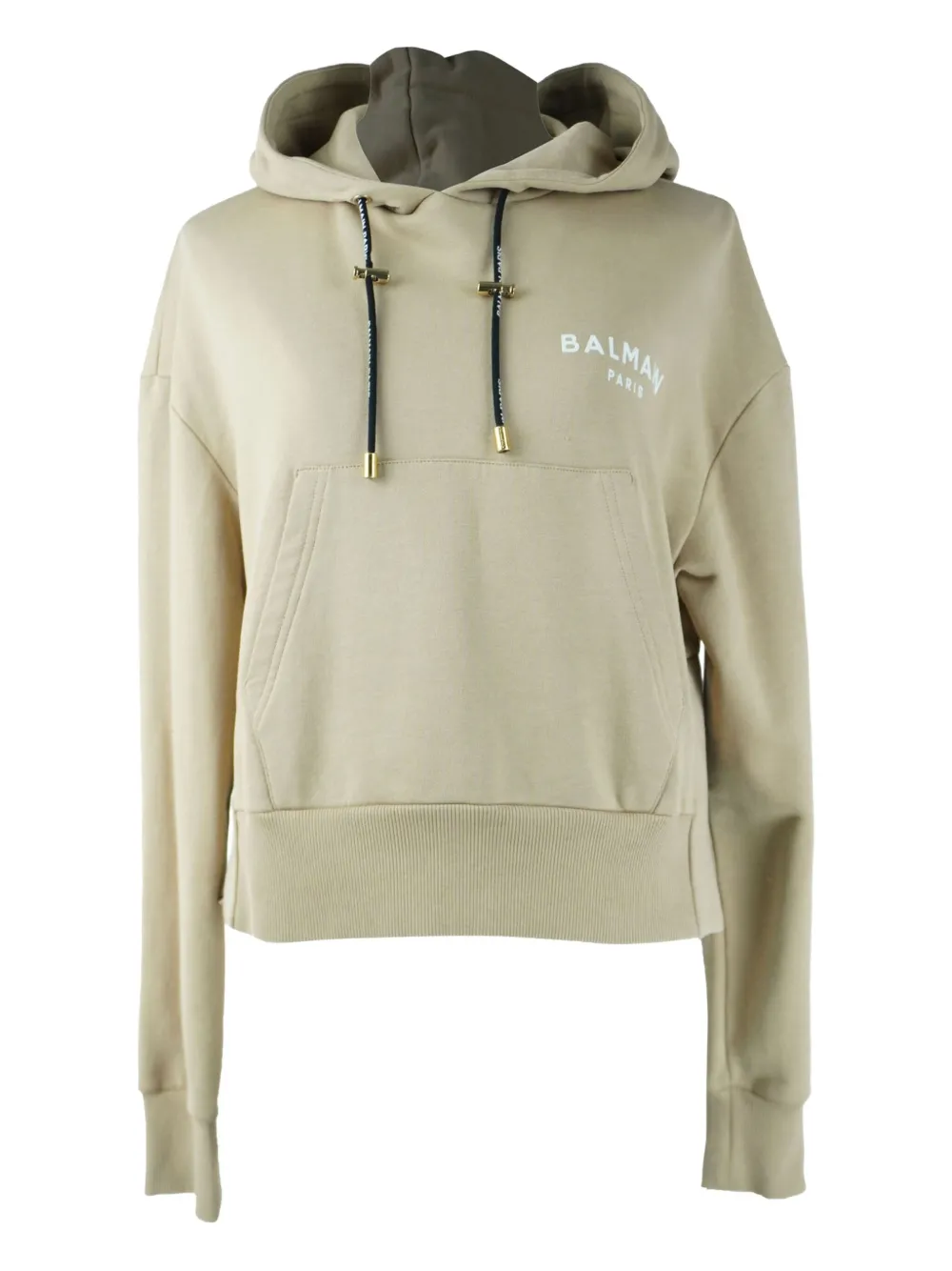 Pre-owned Balmain Logo-print Sweatshirt In Neutral