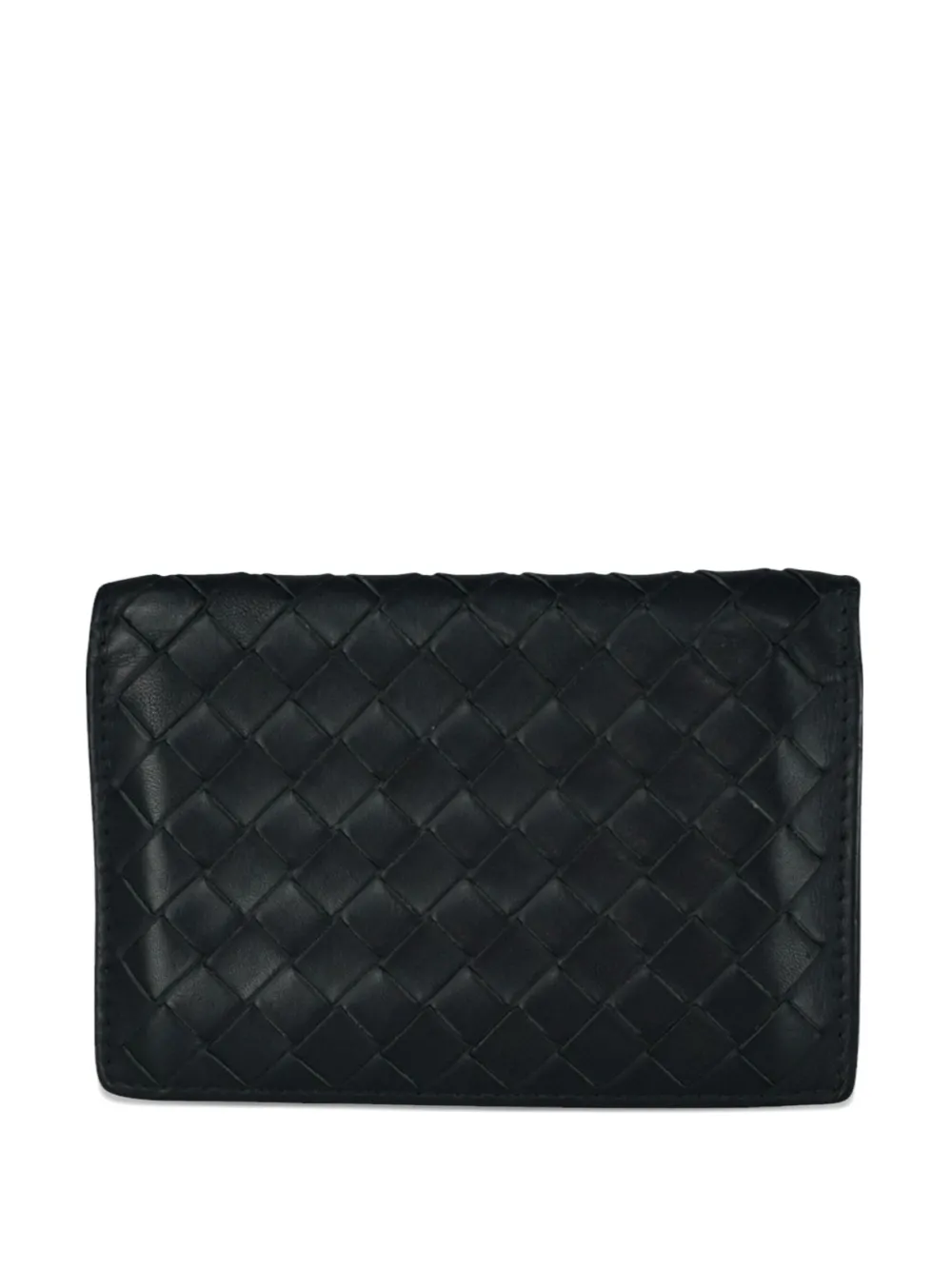 Click to view more detailed imagery on our partner's website Pre-owned Bottega Veneta Intrecciato-design Bifold Card Holder In Blue