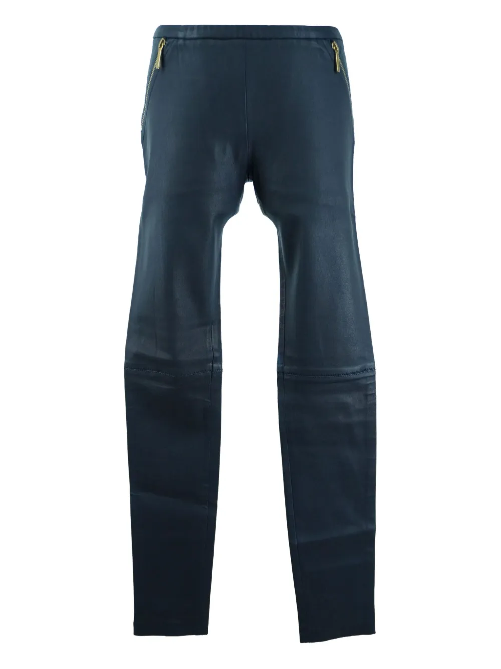 PUCCI Pre-Owned ジップ レザーパンツ - ブルー