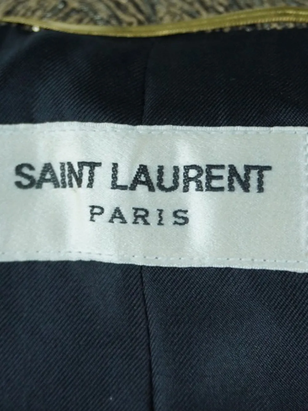 SAINT LAURENT Pre-owned Peak Lapels Jacket In Gold