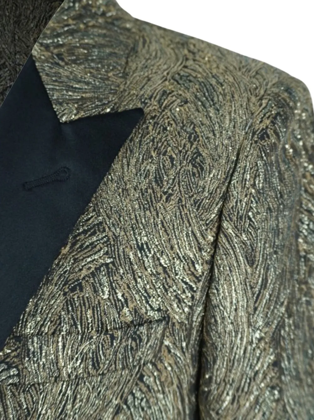 SAINT LAURENT Pre-owned Peak Lapels Jacket In Gold