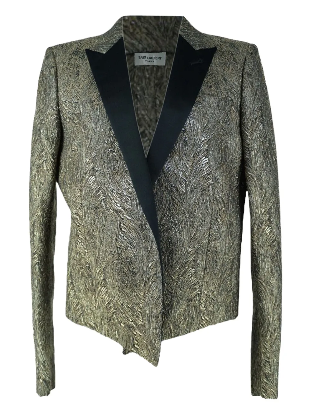 SAINT LAURENT Pre-owned Peak Lapels Jacket In Gold