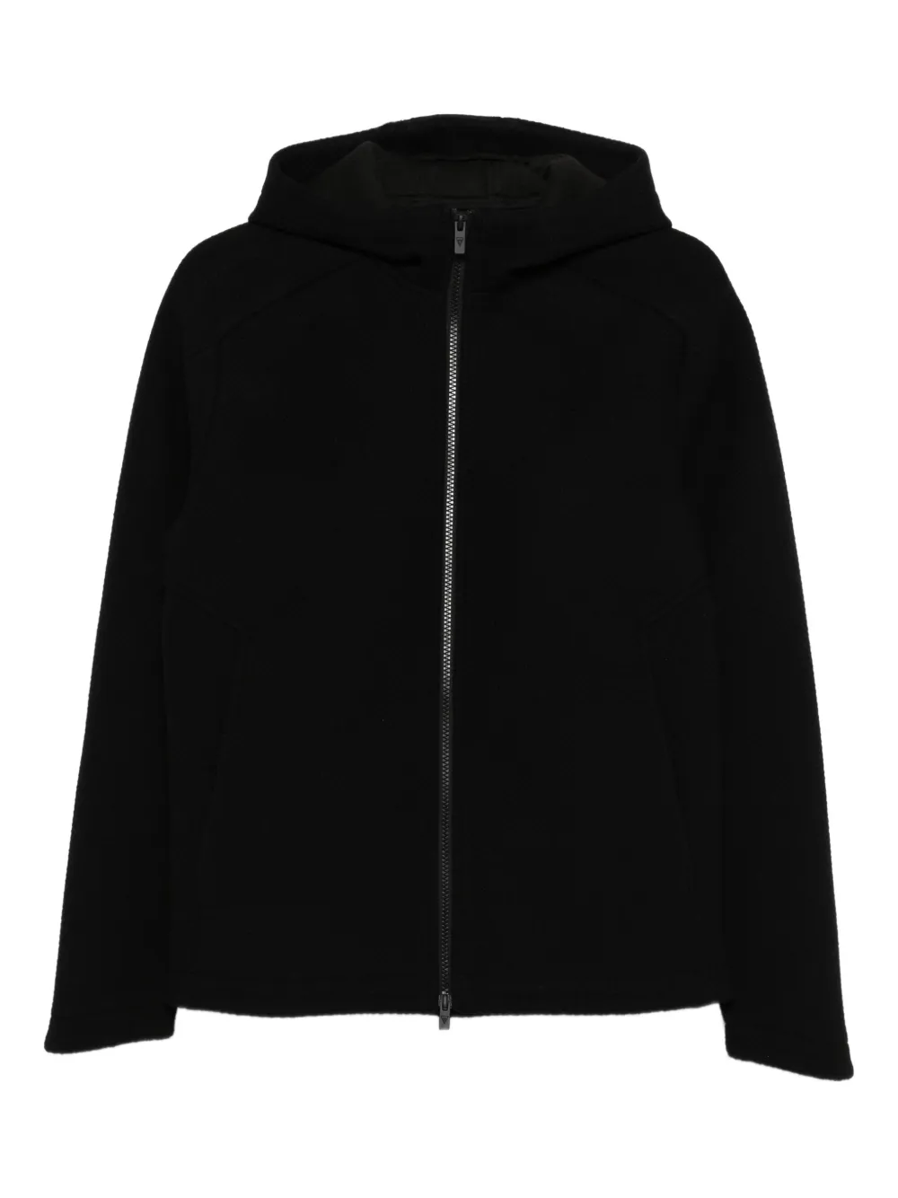 Macron Hooded Zip Jacket In Black