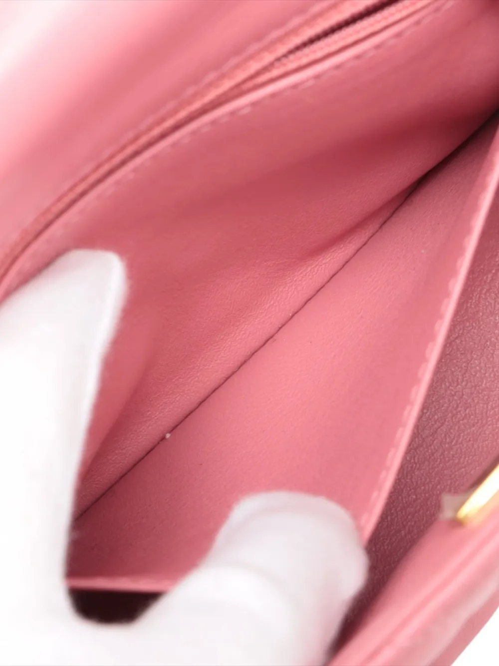 Pre-owned Chanel 2021-2025 Mini Square Classic Lambskin Single Flap Crossbody Bag In Pink