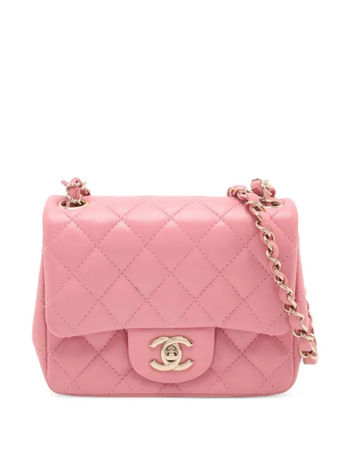CHANEL Pre-Owned 2021-2025 Mini Square Classic Lambskin Single Flap crossbody bag