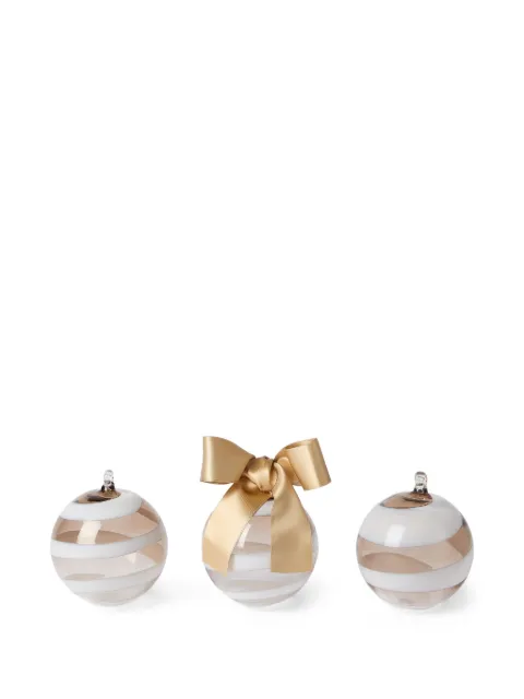 Brunello Cucinelli striped ornaments (set of three)