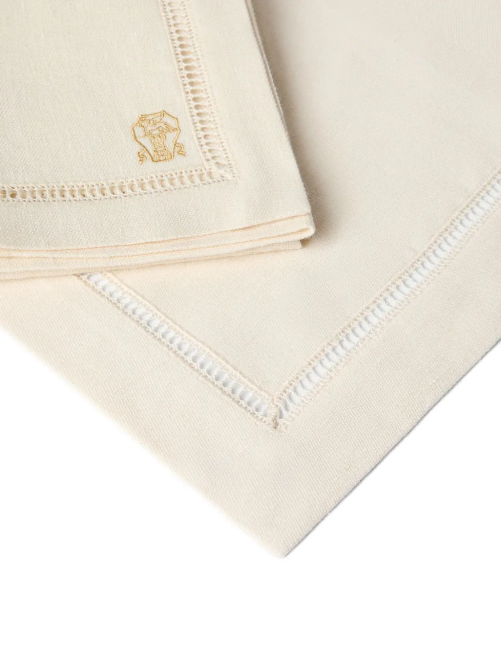 Brunello Cucinelli embroidered runner and napkins (set of three) | Table Linens | Image 2