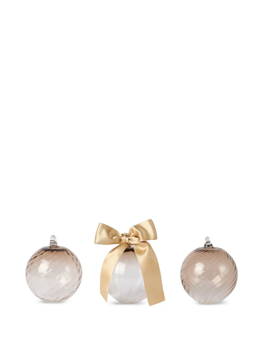 Brunello Cucinelli textured ornaments (set of three) | Neutrals | Image 1