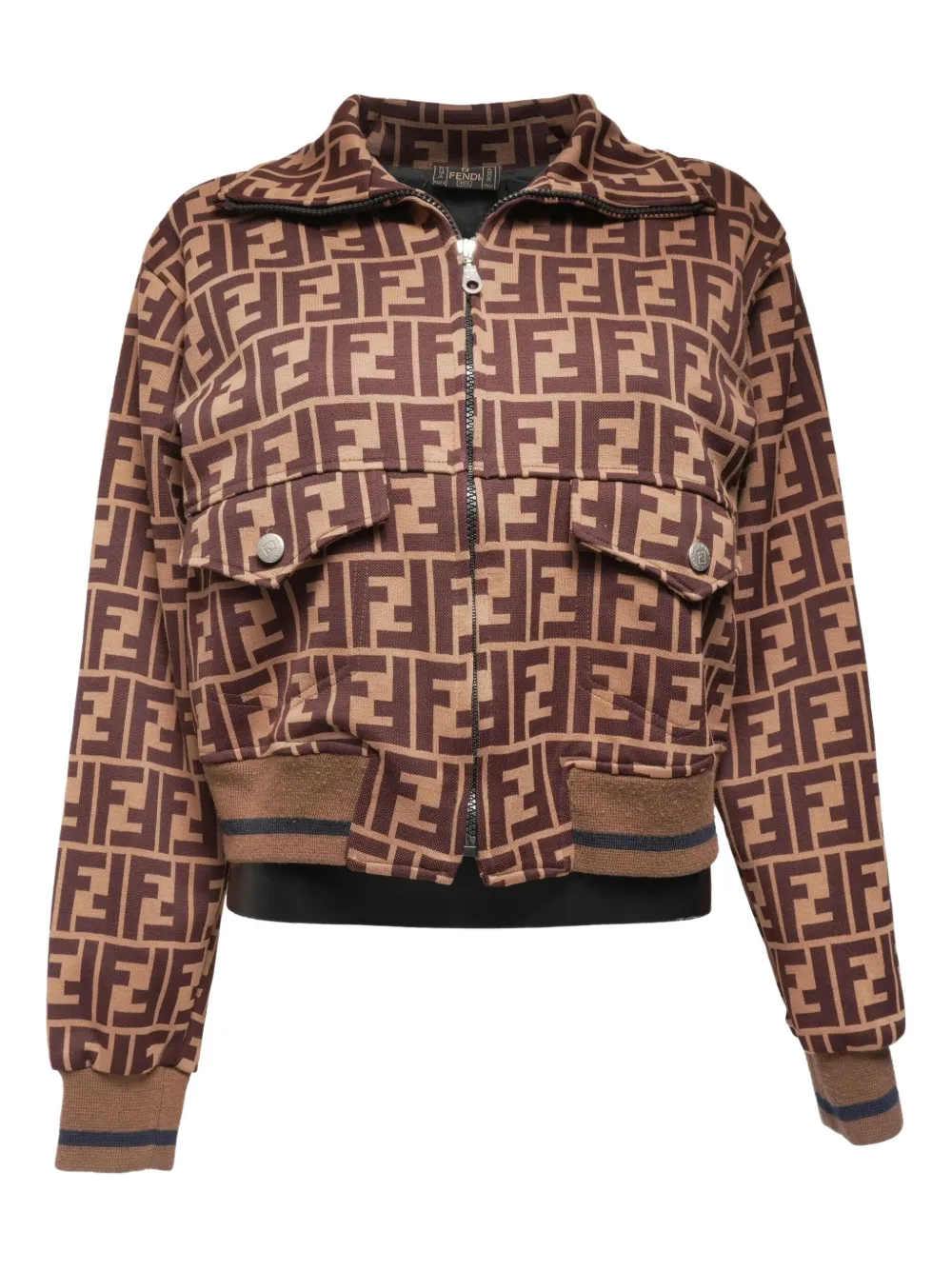 Fendi Pre-Owned 1990-2010s Zucca-patterned jacket | Brown | Image 1