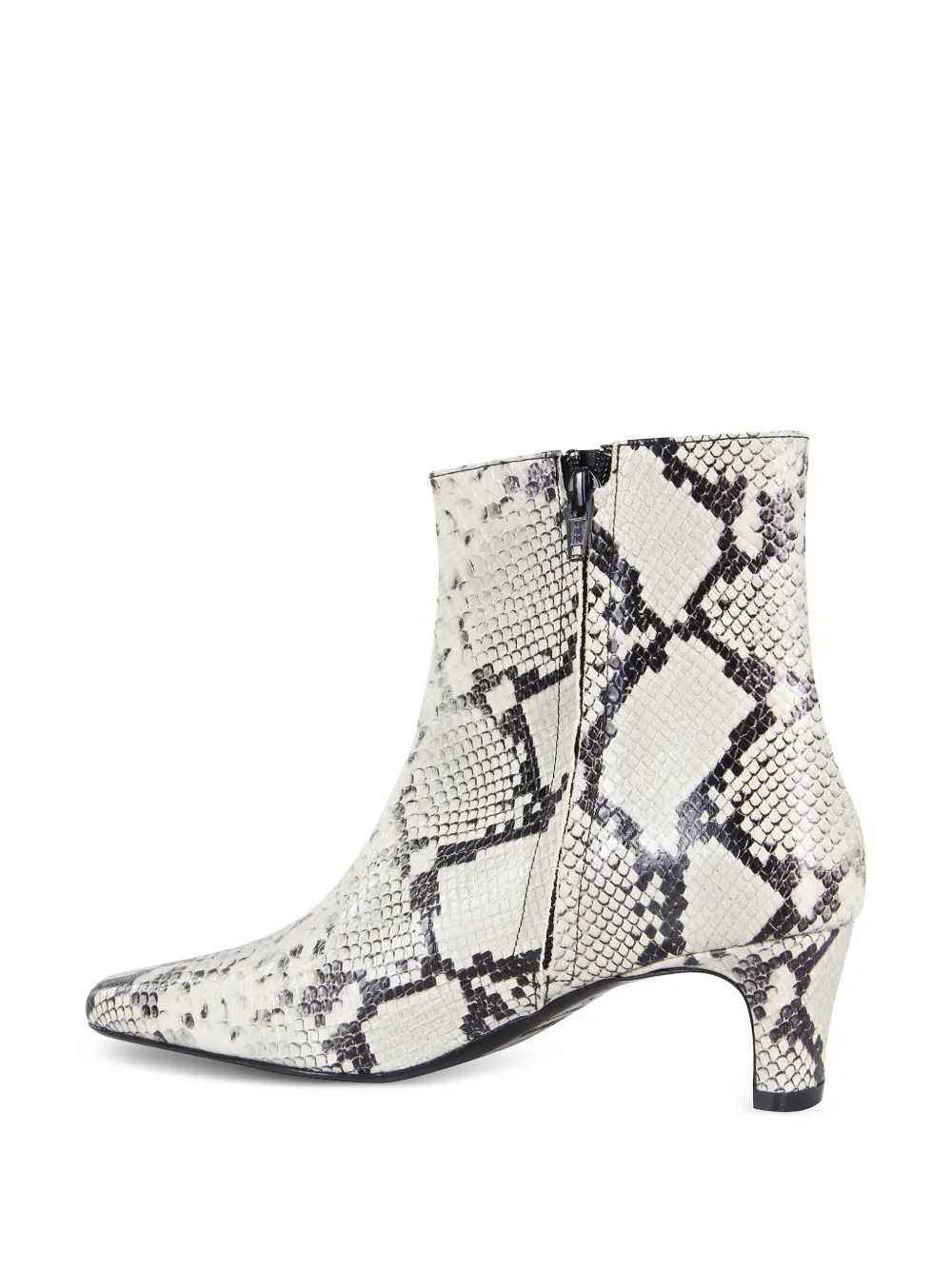 Staud Python-effect Leather Wally Ankle Boots 55 In Animal Print
