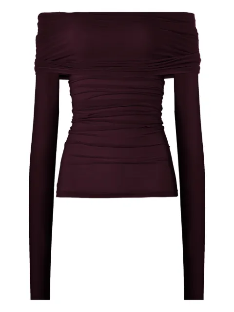 Wolford draped long-sleeve top