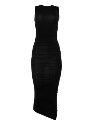 Maison Close Striped Midi Dress | Black | FARFETCH SK