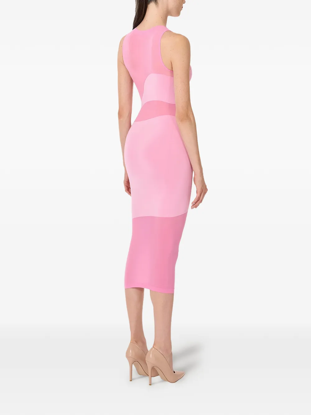 Wolford Midi-jurk met vlakken Roze