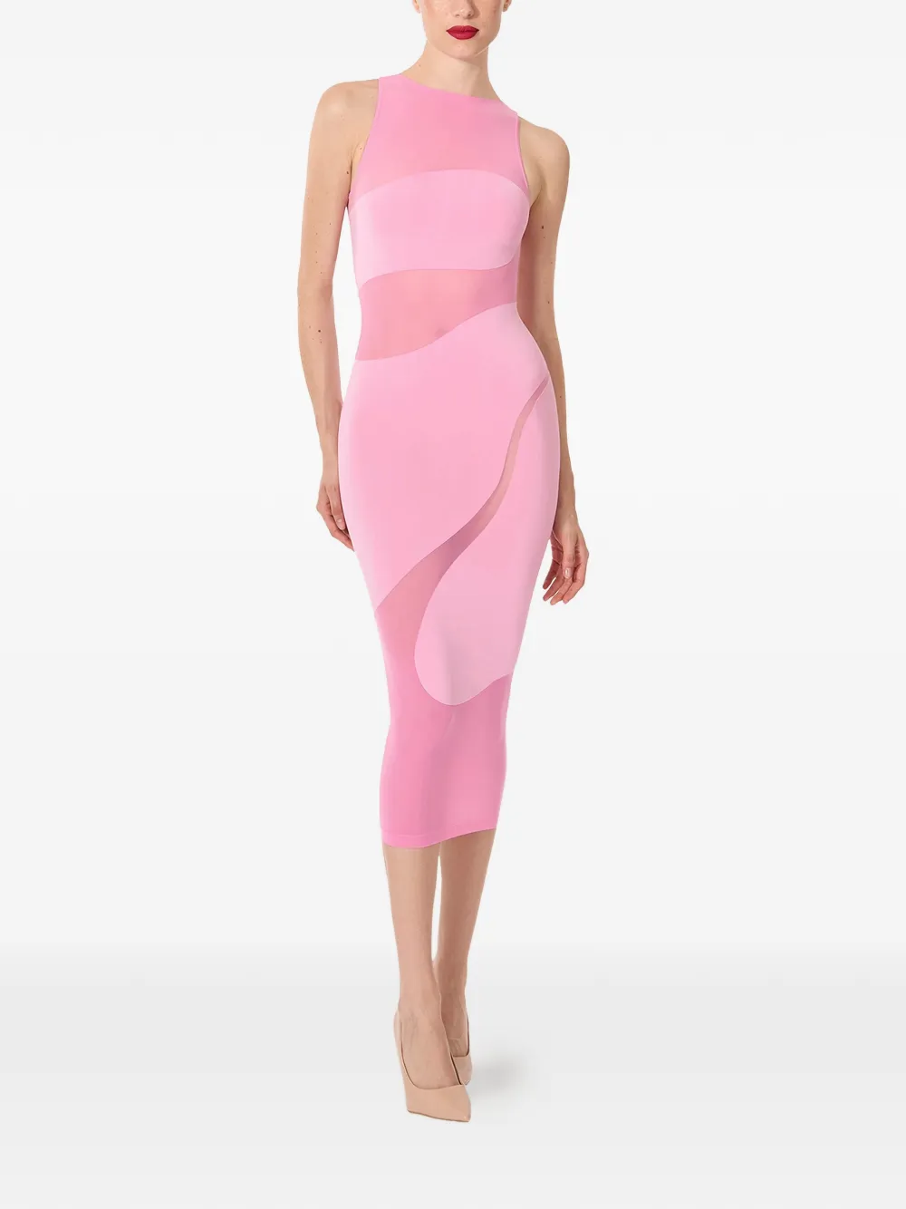 Wolford Midi-jurk met vlakken Roze