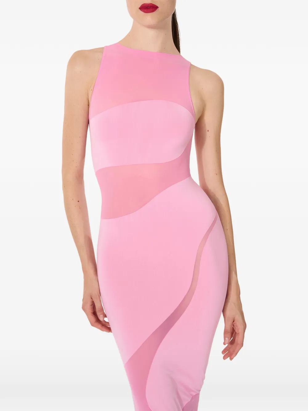 Wolford Midi-jurk met vlakken Roze