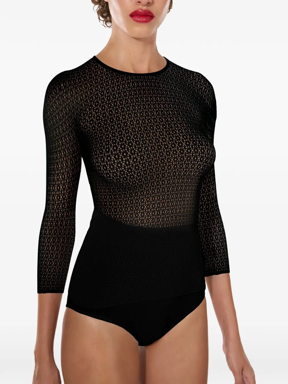Wolford Net top met lange mouwen Zwart