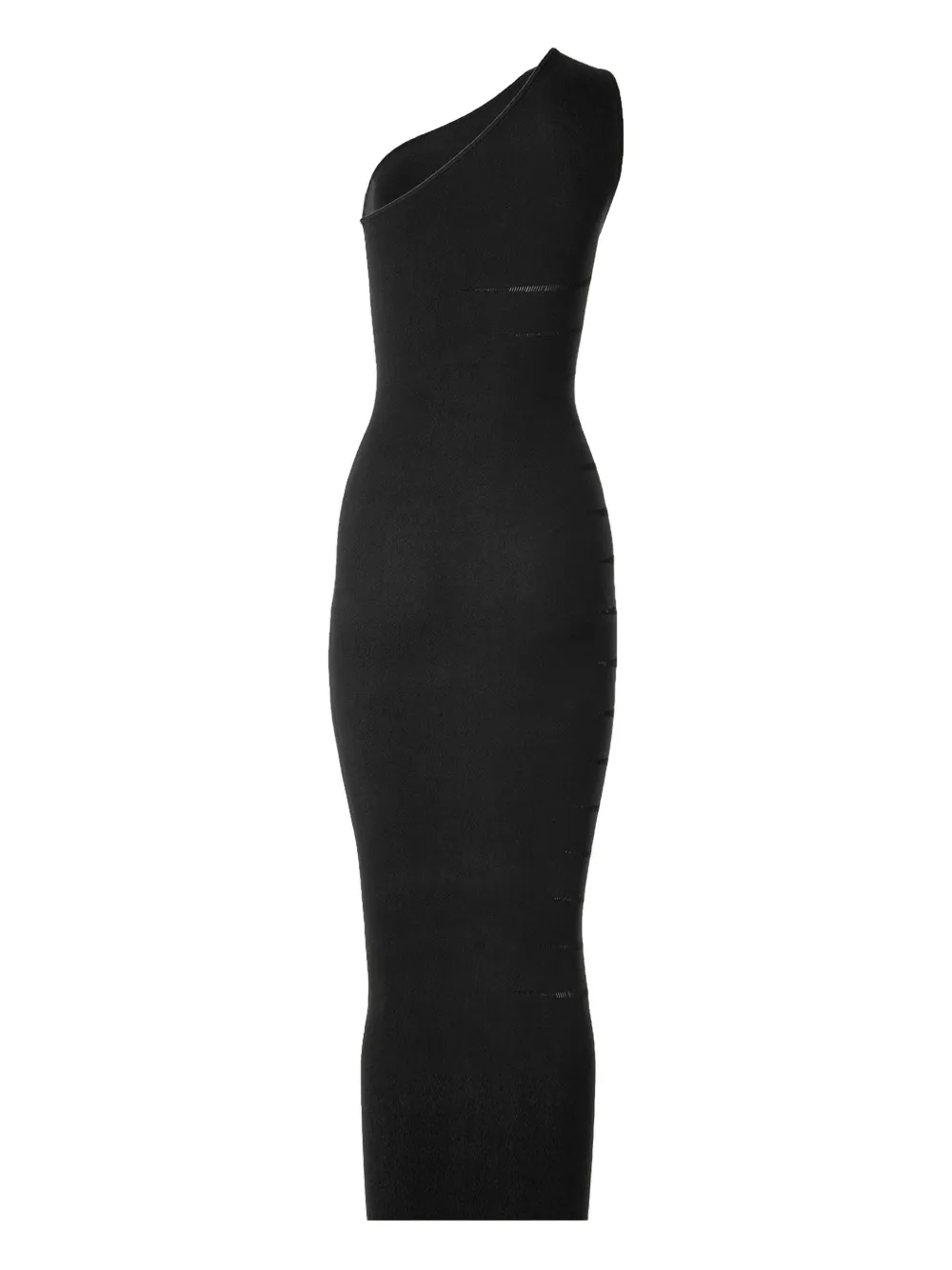 Wolford Asymmetrische gerafelde jurk Zwart