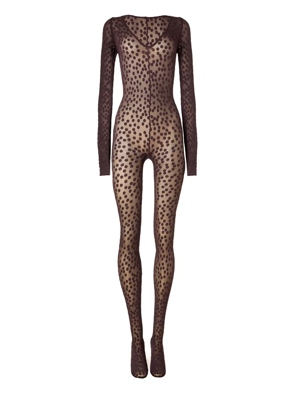 Wolford dots-pattern catsuit - Rosso