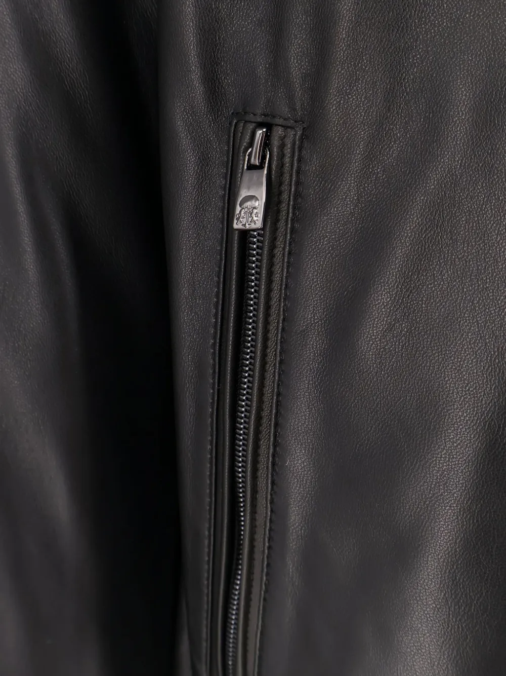 Corneliani Leren jack met capuchon Zwart