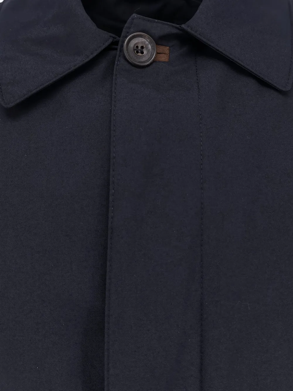 Corneliani Afneembare gewatteerde regenjas Blauw