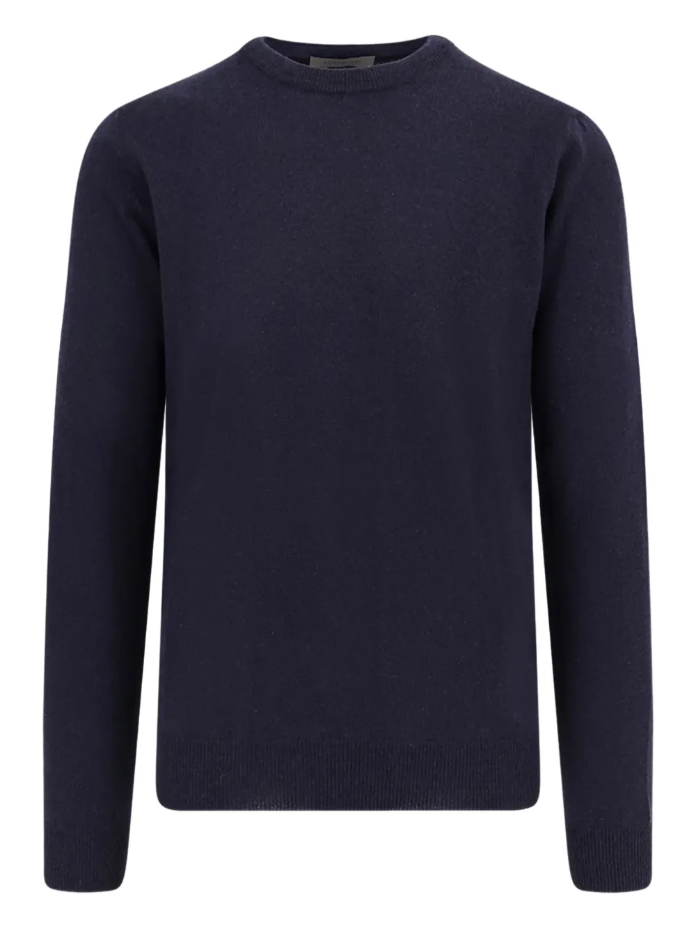 Corneliani Crew Neck Ribbed Sweatshirt In Blue