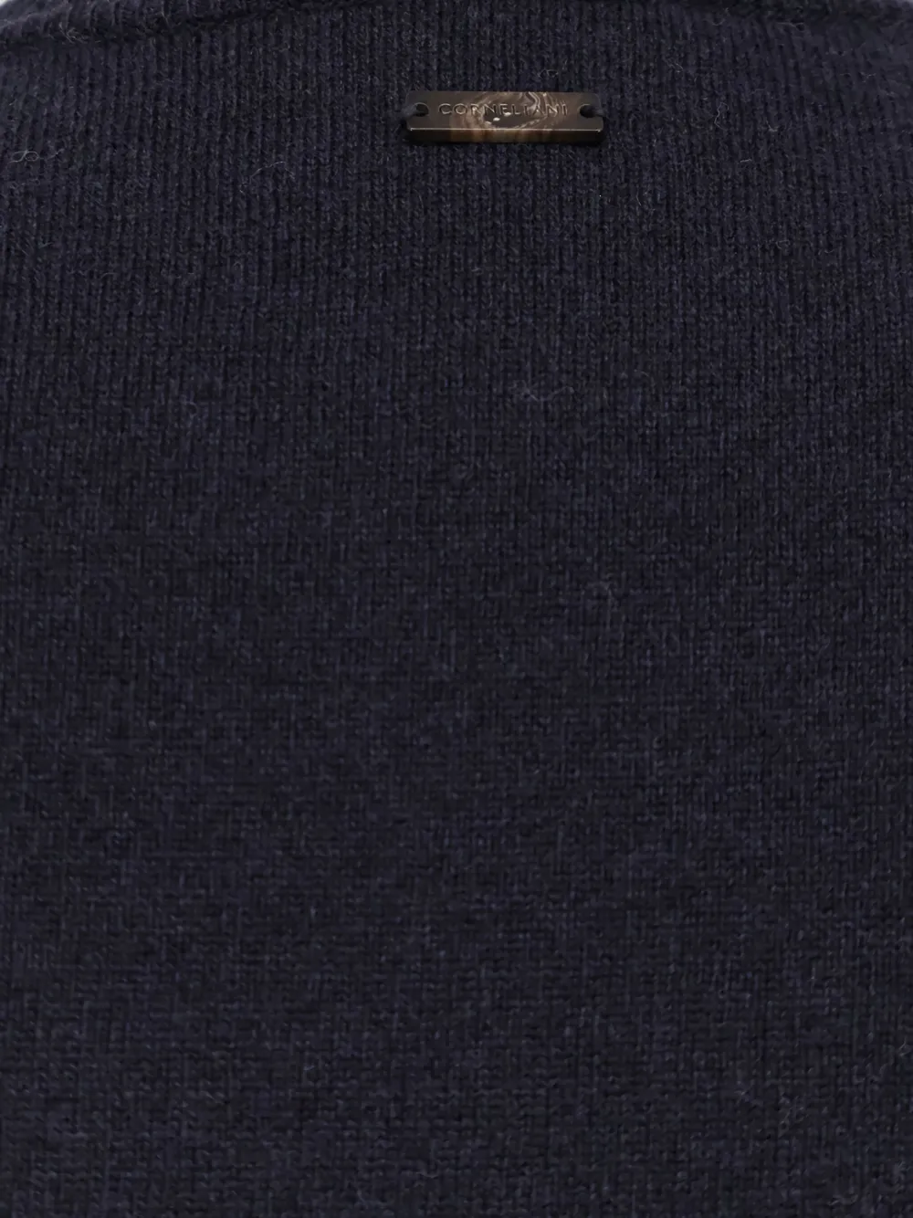 Corneliani Crew Neck Virgin Wool Sweater In Blue
