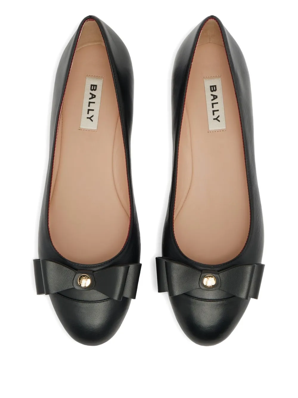 Bally Ysla Bow Ballet Flats In Black